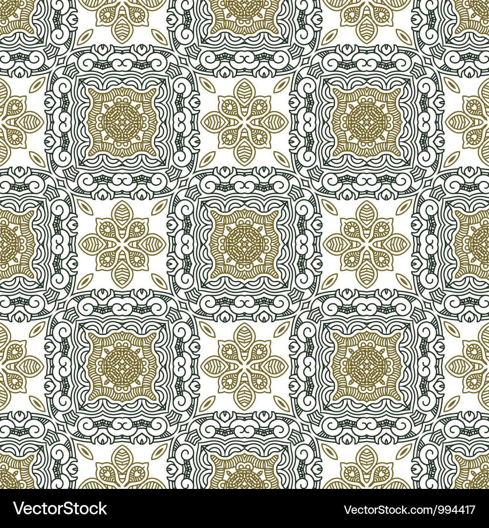 Retro Floral Seamless Pattern vector image