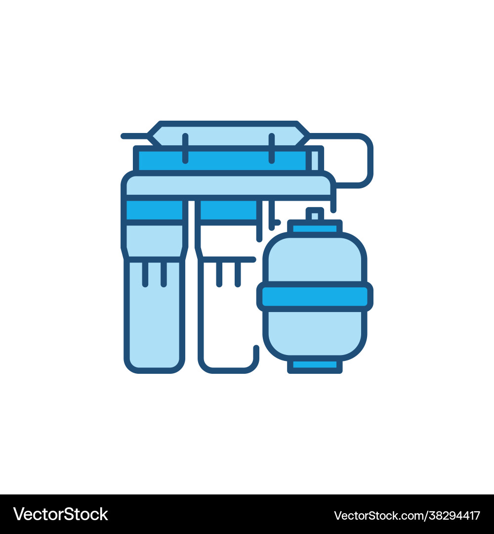 Reverse osmosis system concept colored icon Vector Image