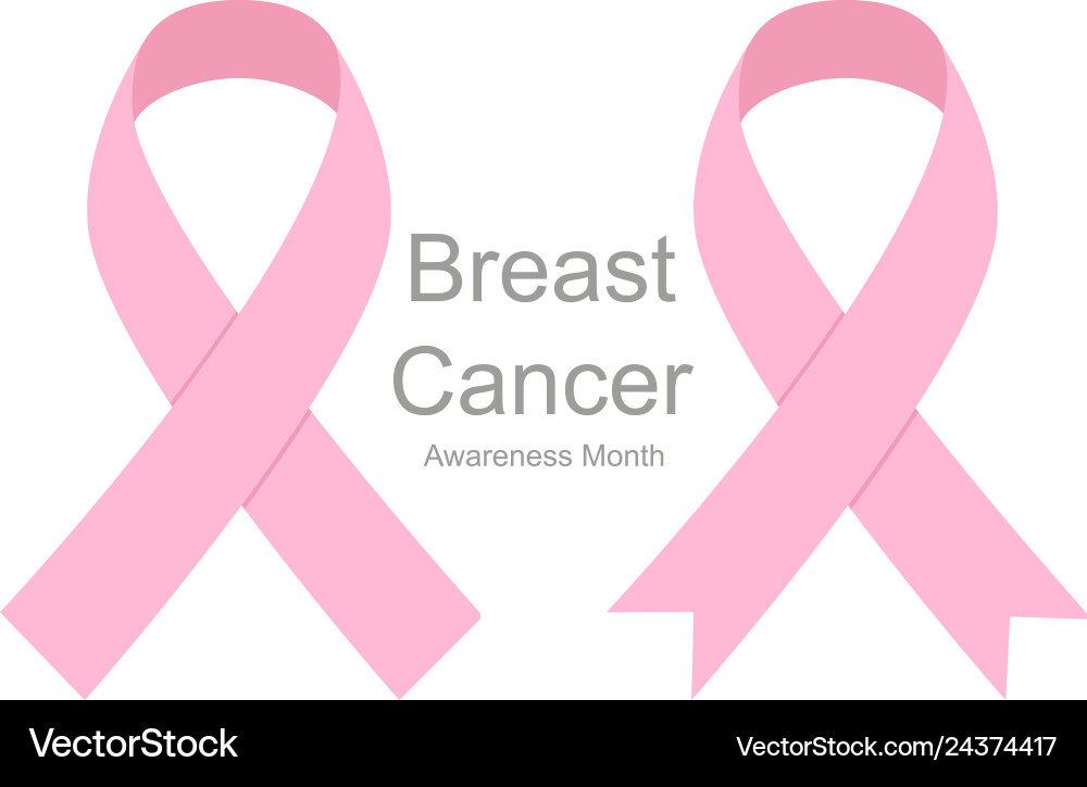 Set pink ribbons breast cancer women healthcare Set pink ribbons breast cancer women healthcare Vector Image