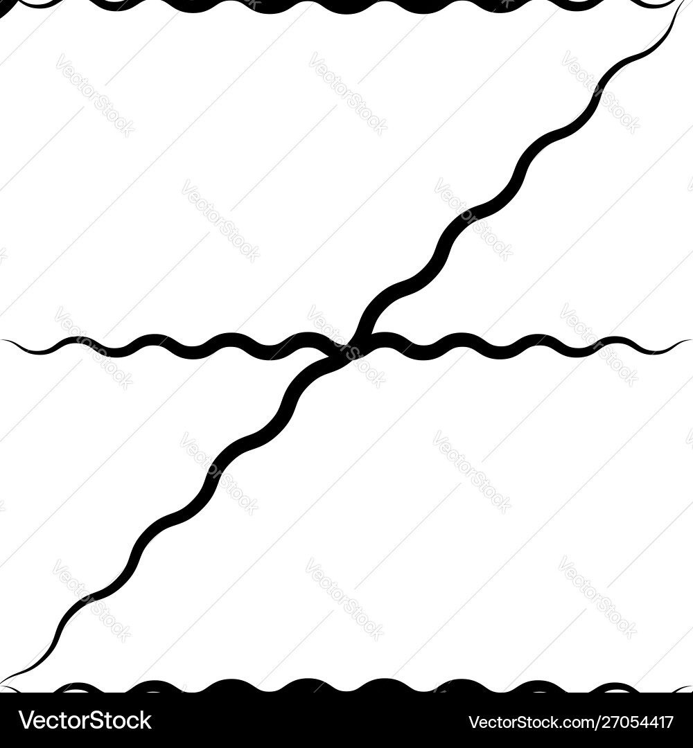 Wavy waving zigzag lines crosshatch grid mesh Vector Image