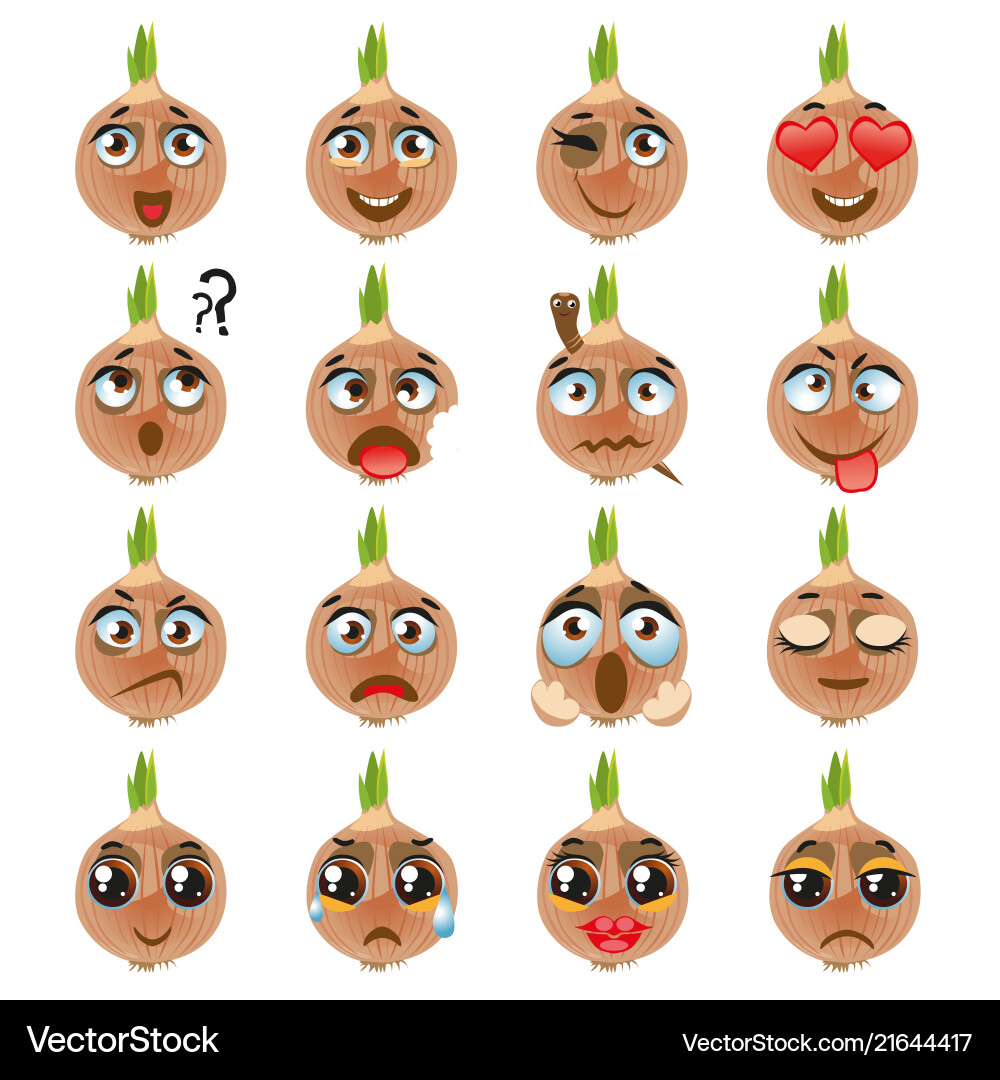 Zwiebel Emoji Emoticon Ausdruck lustig süßes Essen Zwiebel Emoji Emoticon Ausdruck lustig süßes Essen vektorbild