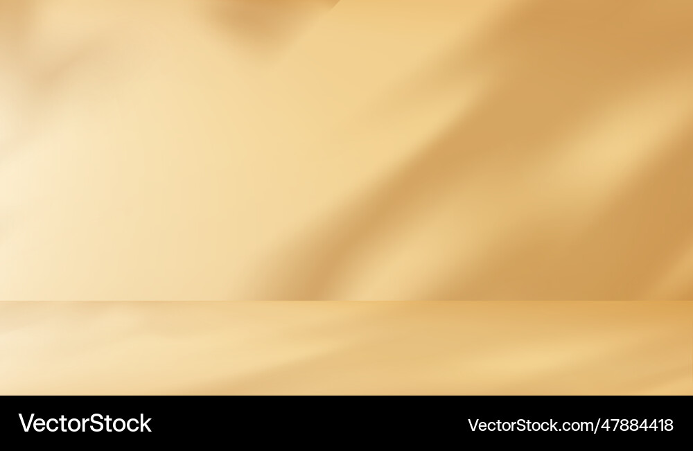 3d beige studio background display with shadow 3d beige studio background display with shadow vector image