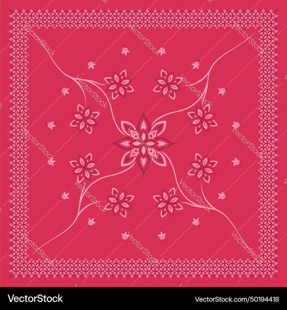Bandana template 36 Vector Image