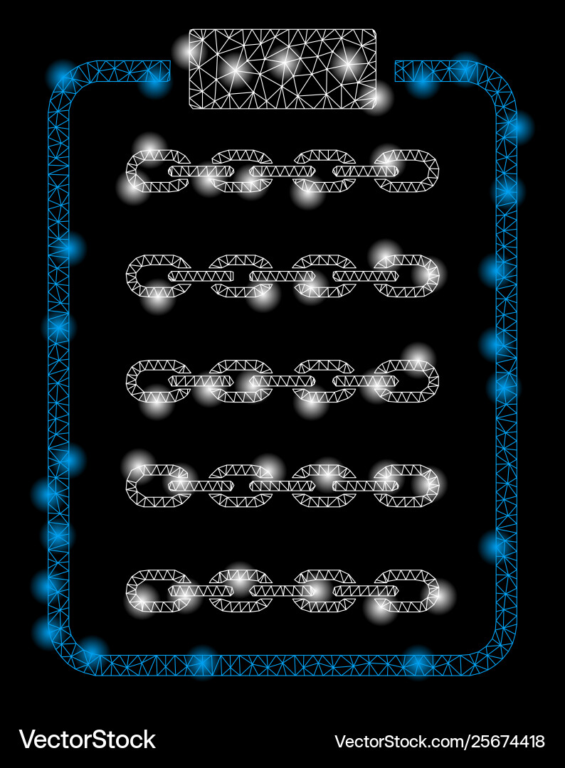 Bright mesh network blockchain list page Vector Image