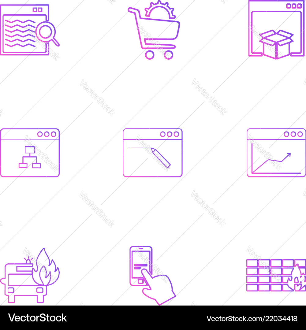 Cart Dropbox Fenster ui Layout Web-Benutzer vektorbild