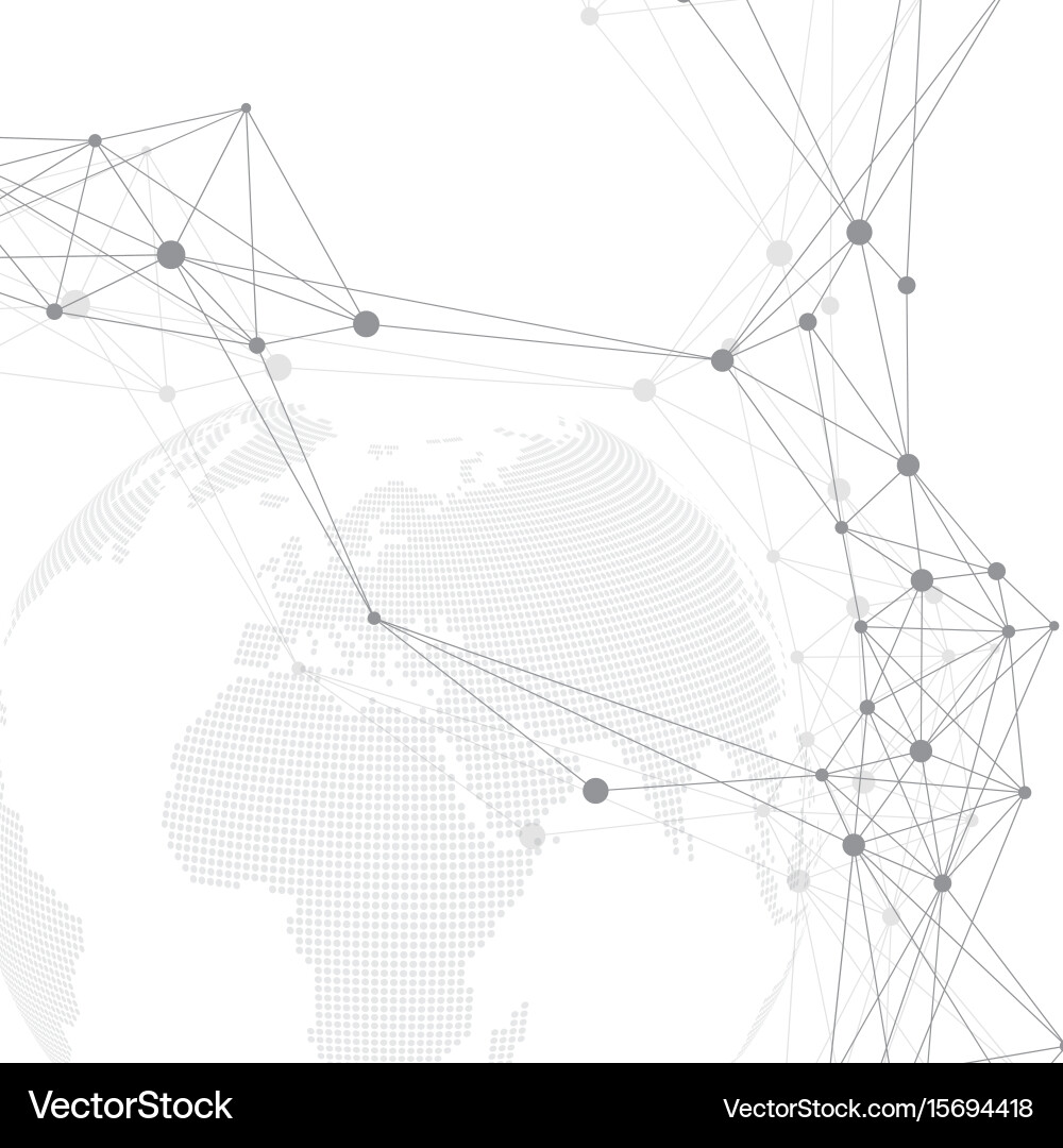 Complex Network Connection Vector Image