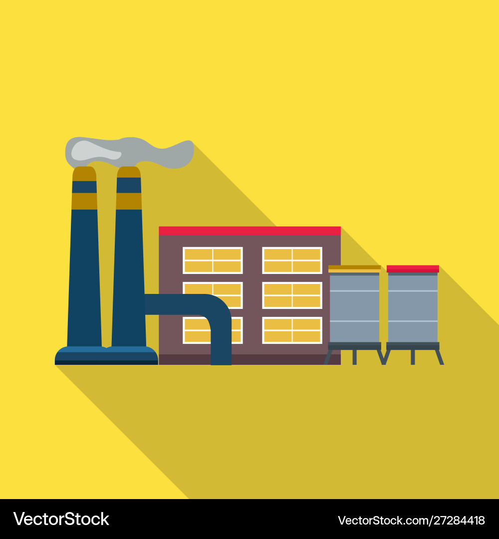 Design factory and building icon set vector image