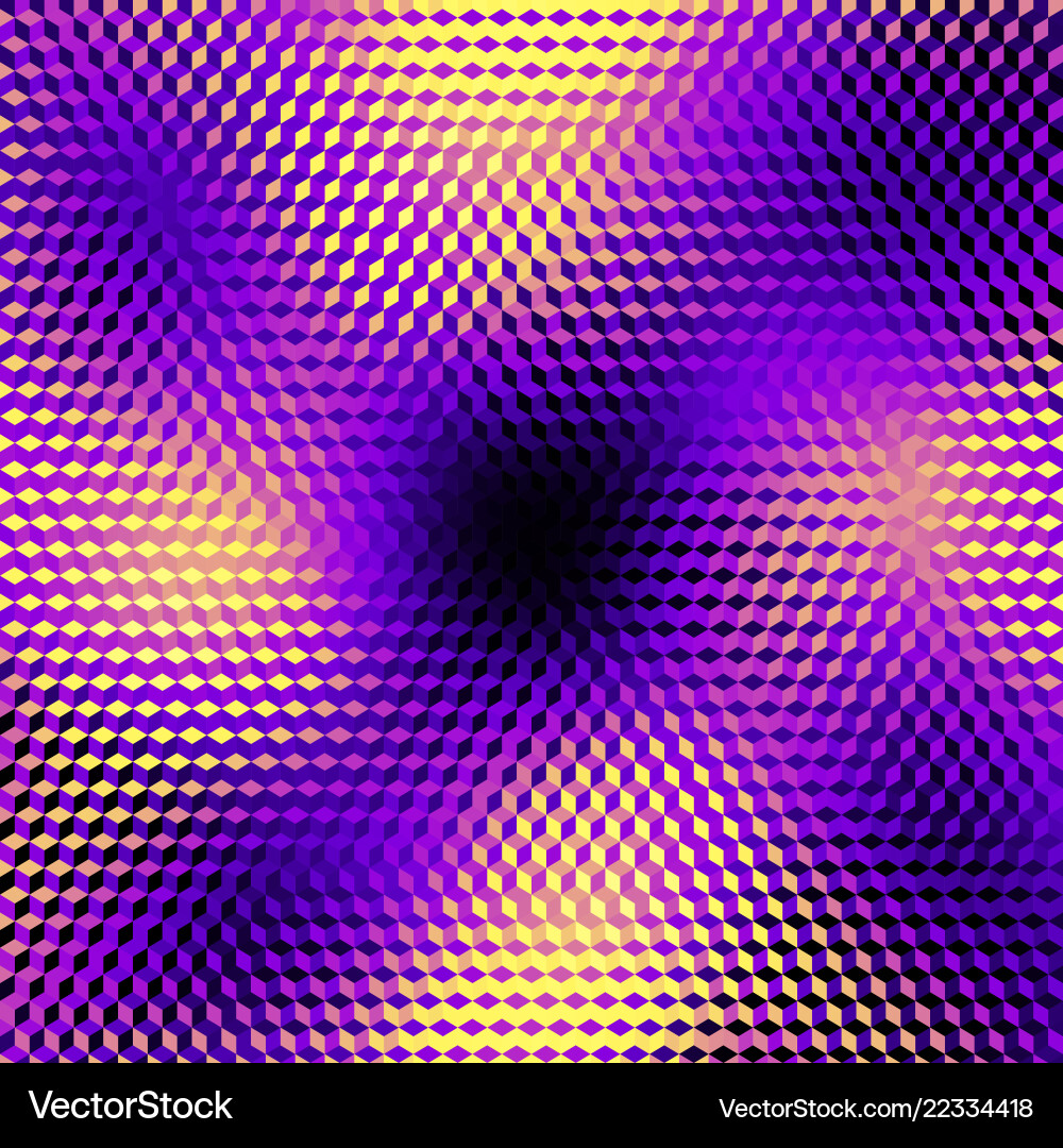 Geometric polygonal pattern of a cubes in low poly vector image