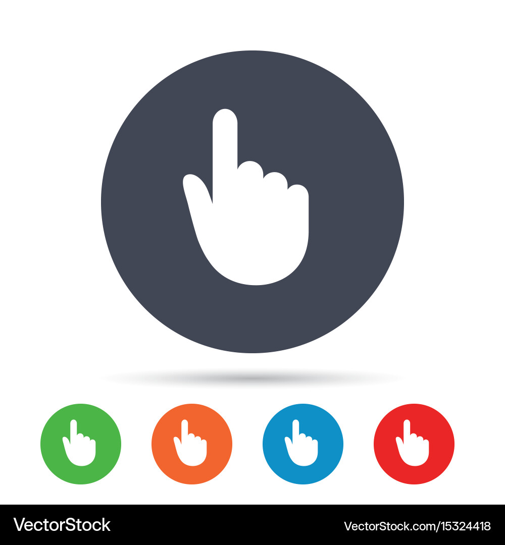 Hand cursor sign icon pointer symbol vector image