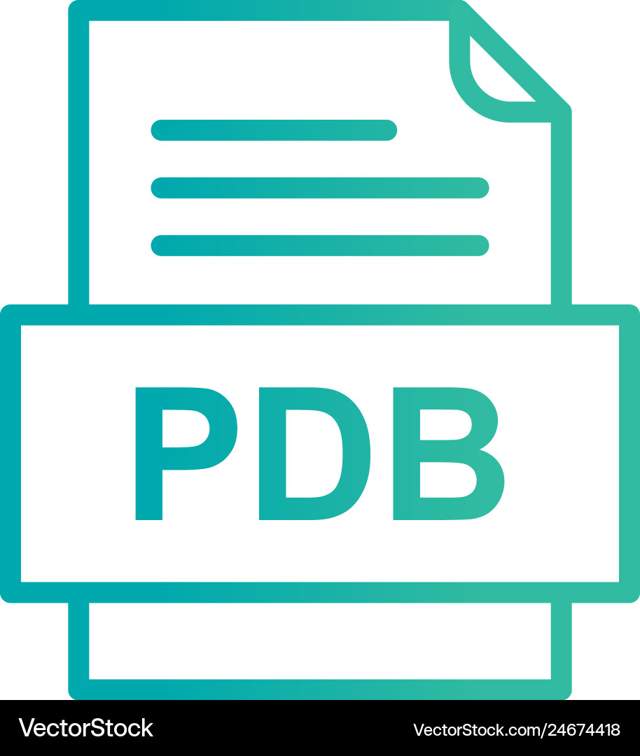 Pdb file document icon vector image