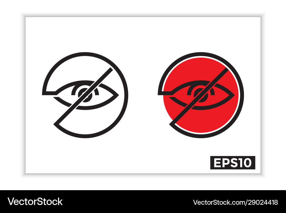 Visible and invisible icons hide Visible and invisible icons hide vector image