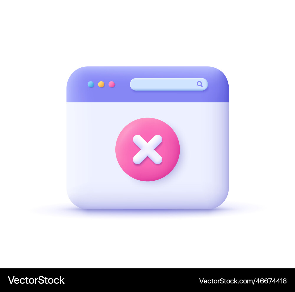 Website Error: Decline & Reject vector image