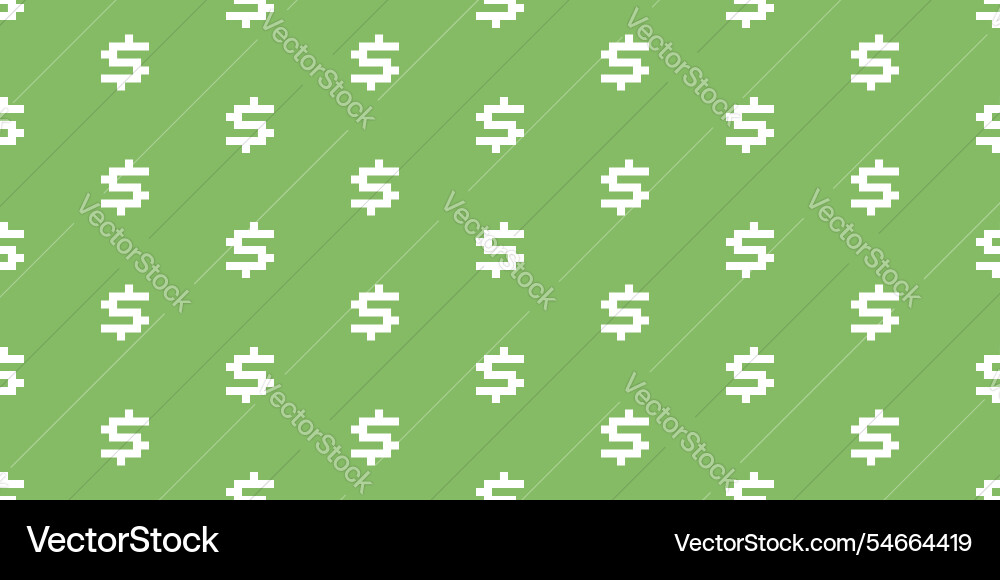 8 bit style dollar symbol pattern 8 bit style dollar symbol pattern vector image