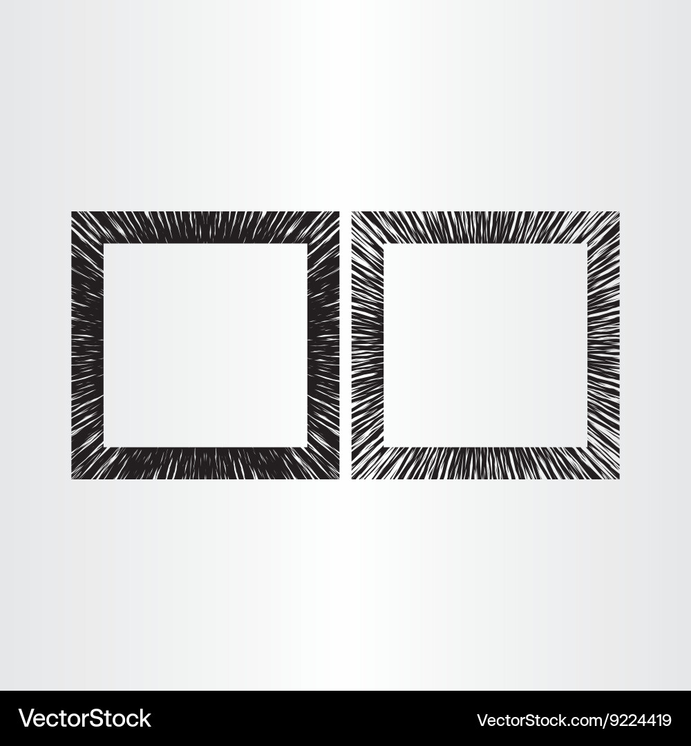Abstract empty frame black background Vector Image