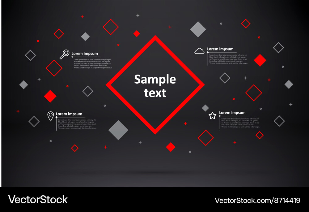 Abstract geometric background with place for text Vector Image