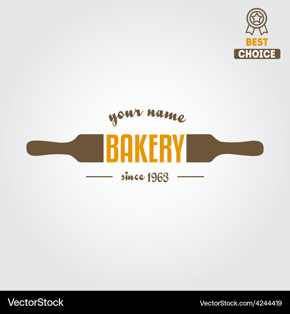 Bakery Badge Emblem Logo Vector Image