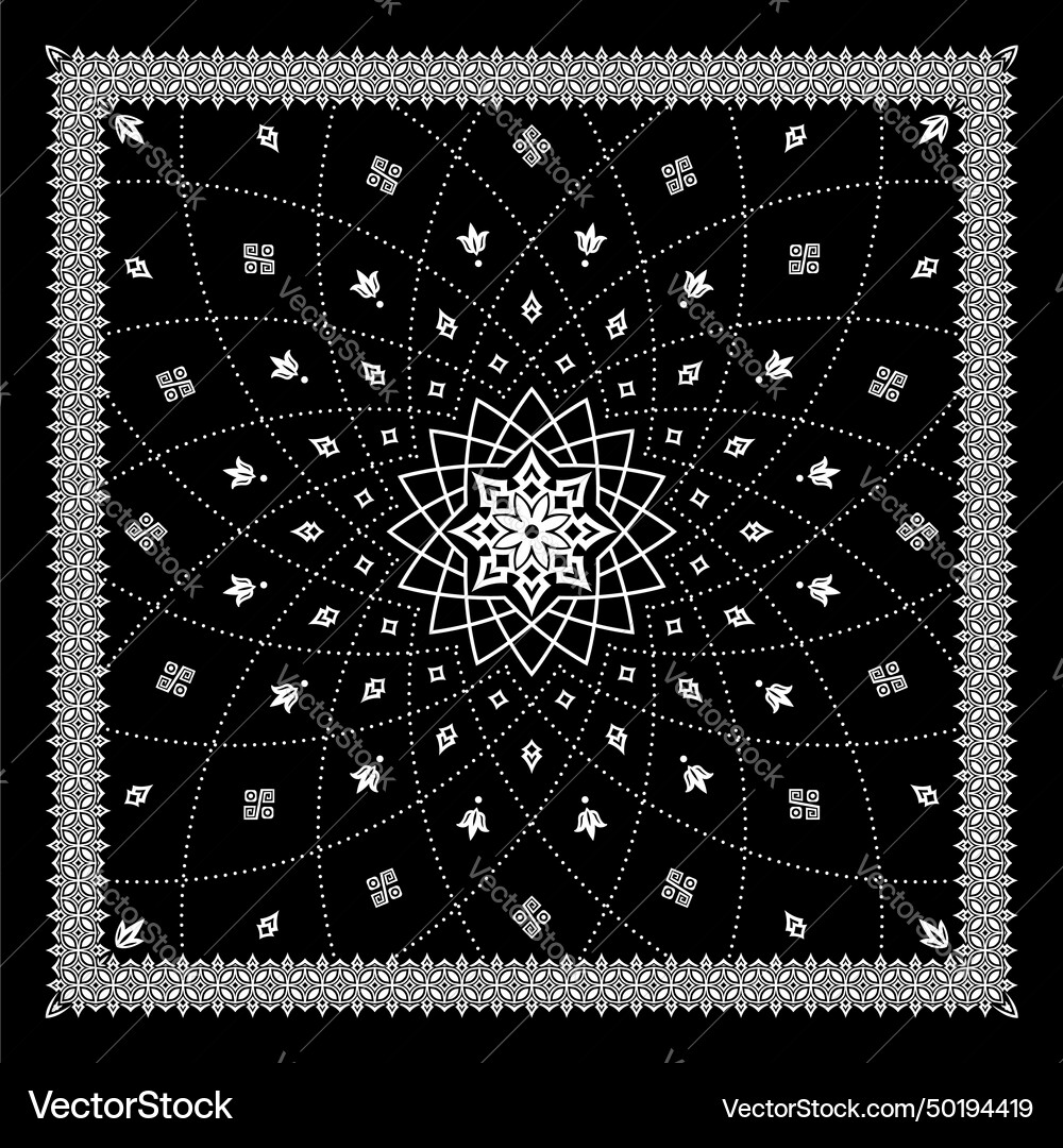 Bandana template 37 Bandana template 37 Vector Image