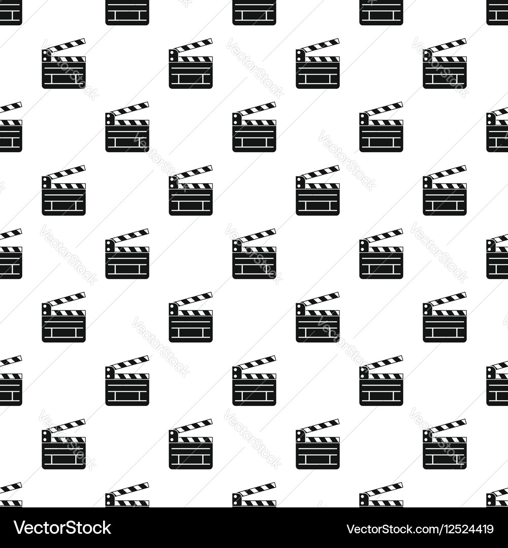 Clapperboard pattern simple style Vector Image