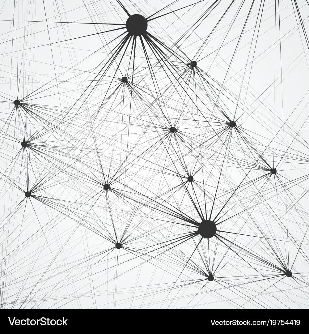 Connect network background with dots and lines Vector Image
