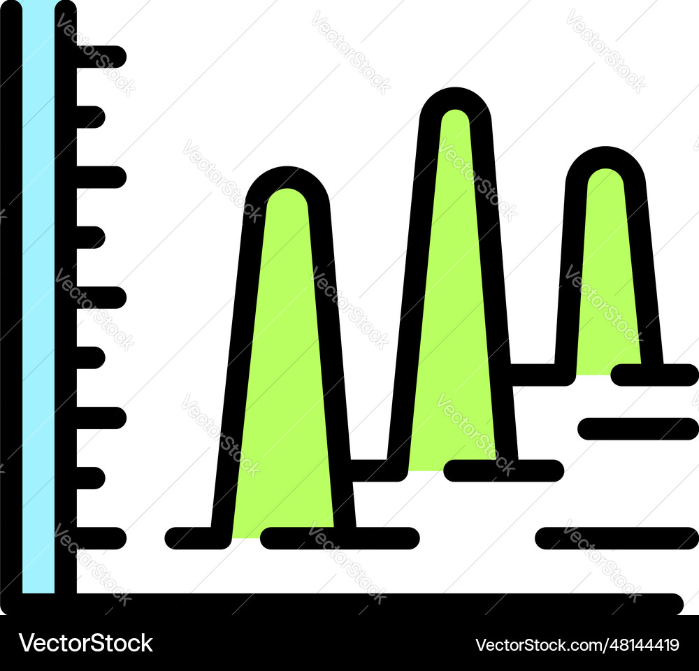 Graph chart icon flat Vector Image
