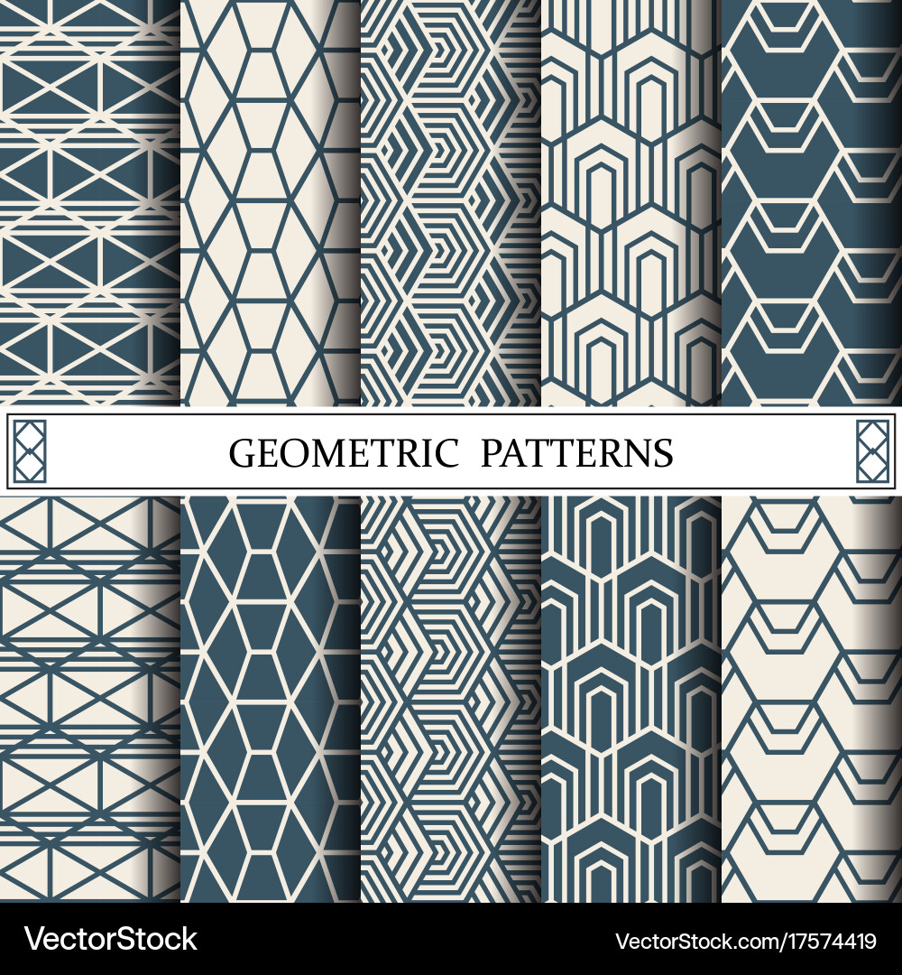 Hexagon geometric patternpattern fills web vector image