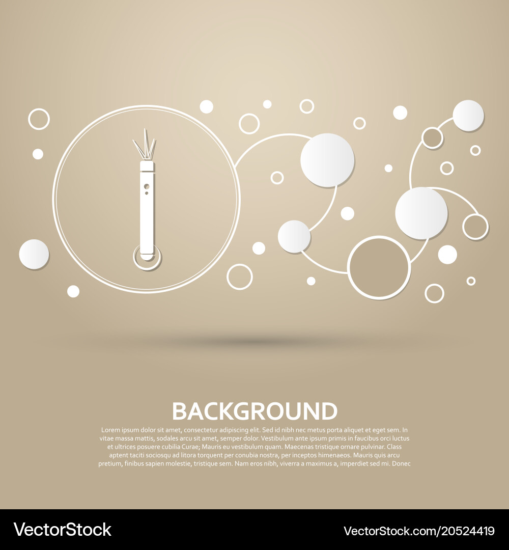 Laser pointer icon on a brown background vector image