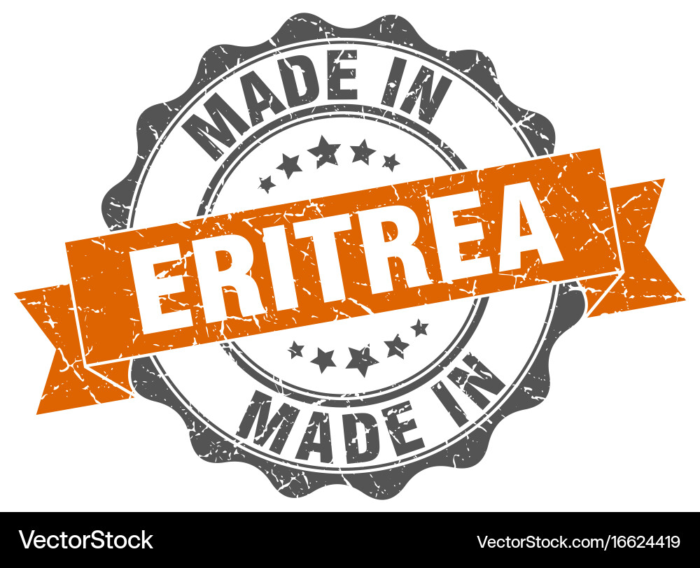 Made in eritrea round seal Vector Image