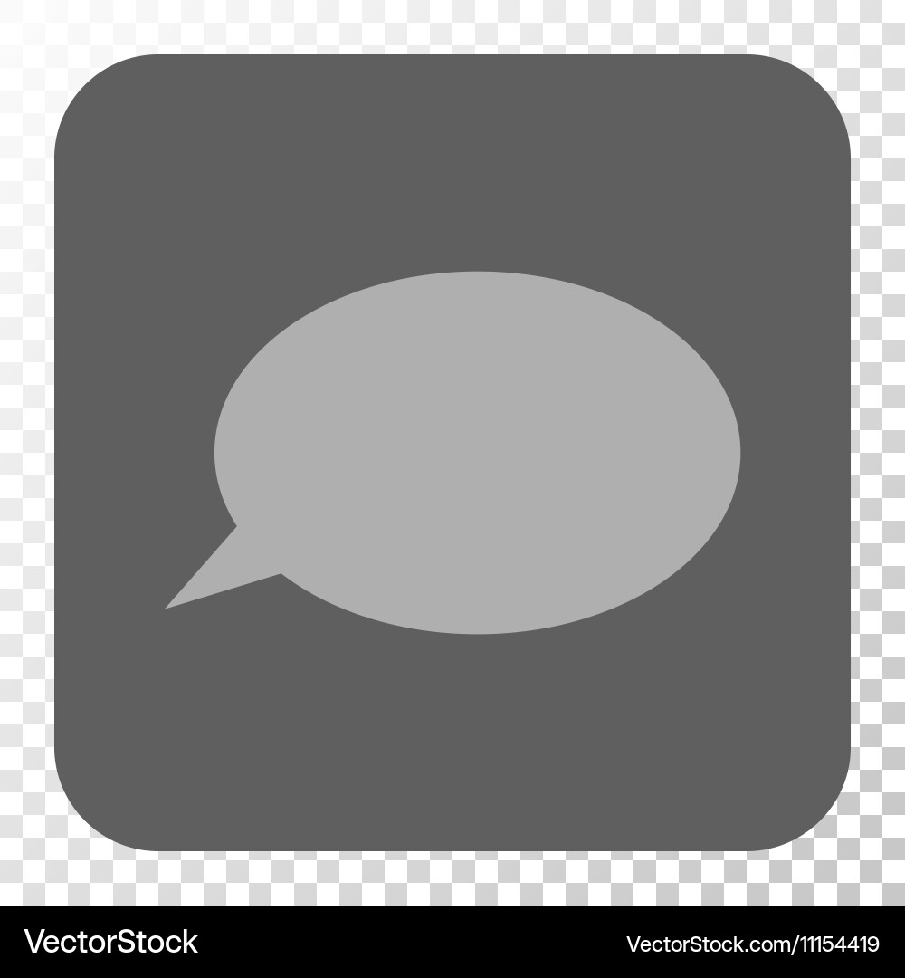 Message cloud rounded square button vector image