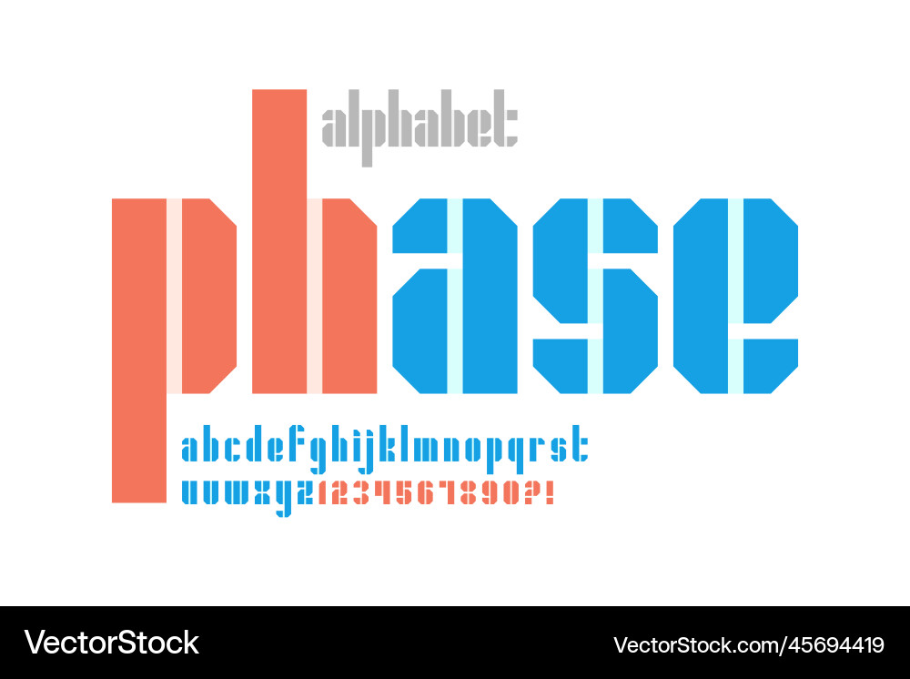 Original alphabet design minimalism style trendy vector image