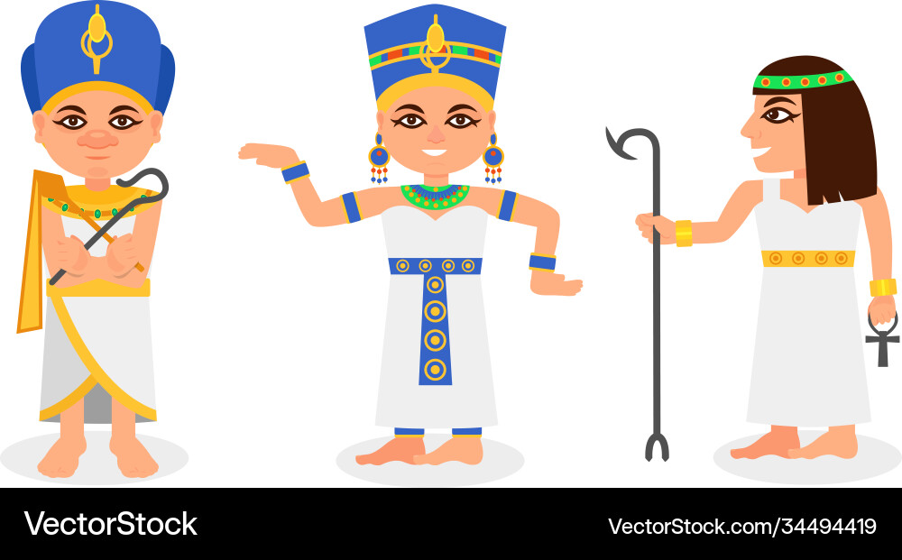 Pharaoh in nemes headdress as monarchs ancient Pharaoh in nemes headdress as monarchs ancient vector image