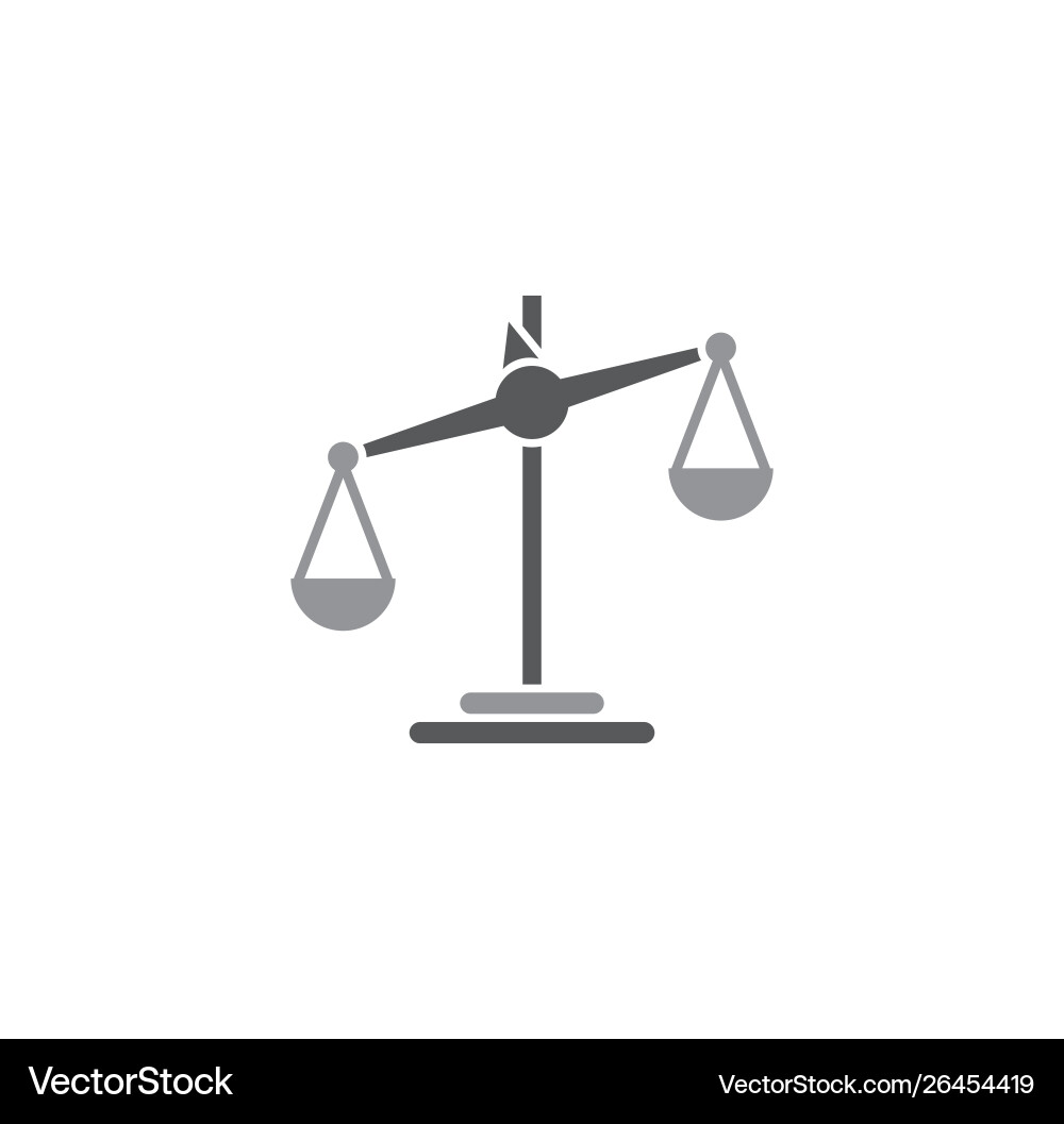 Scale icon on background for graphic and web Scale icon on background for graphic and web vector image