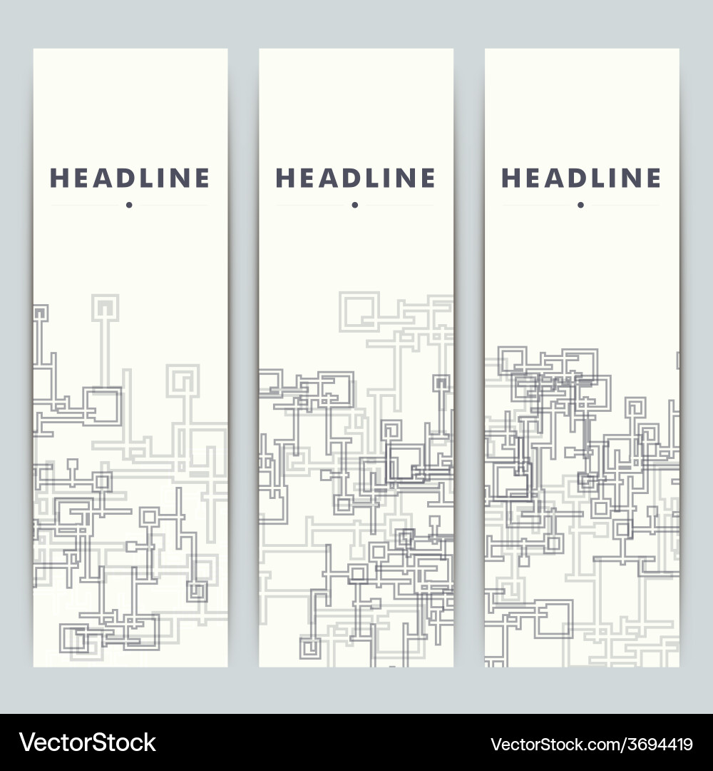Set of abstract shapes on color background vector image