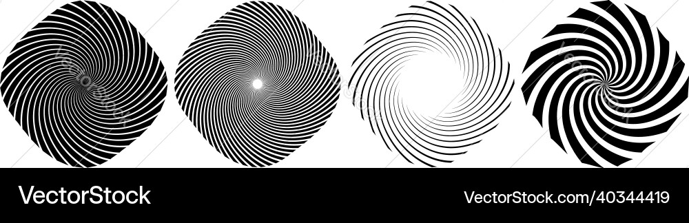 Spiral swirl twirl element cochlear vortex Spiral swirl twirl element cochlear vortex Vector Image