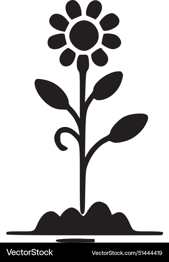 Spring - black and white Royalty Free Vector Image