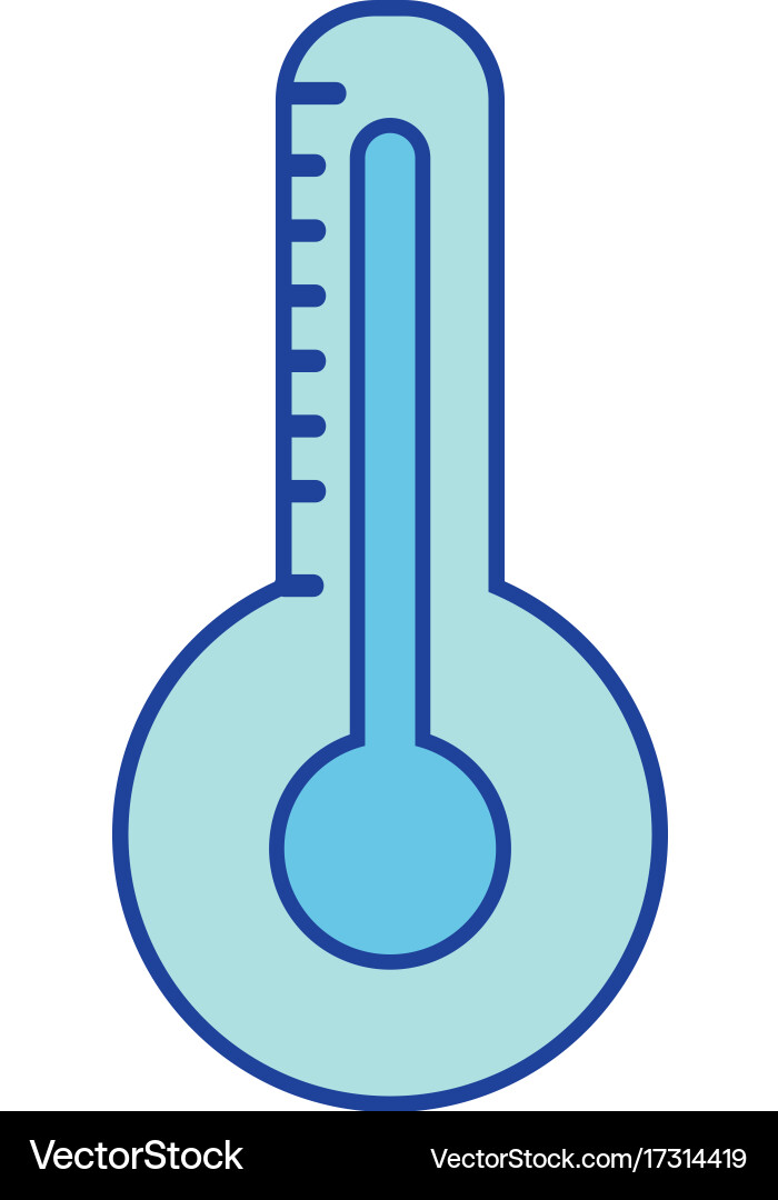 Thermometer measure of temperature and indicator Vector Image
