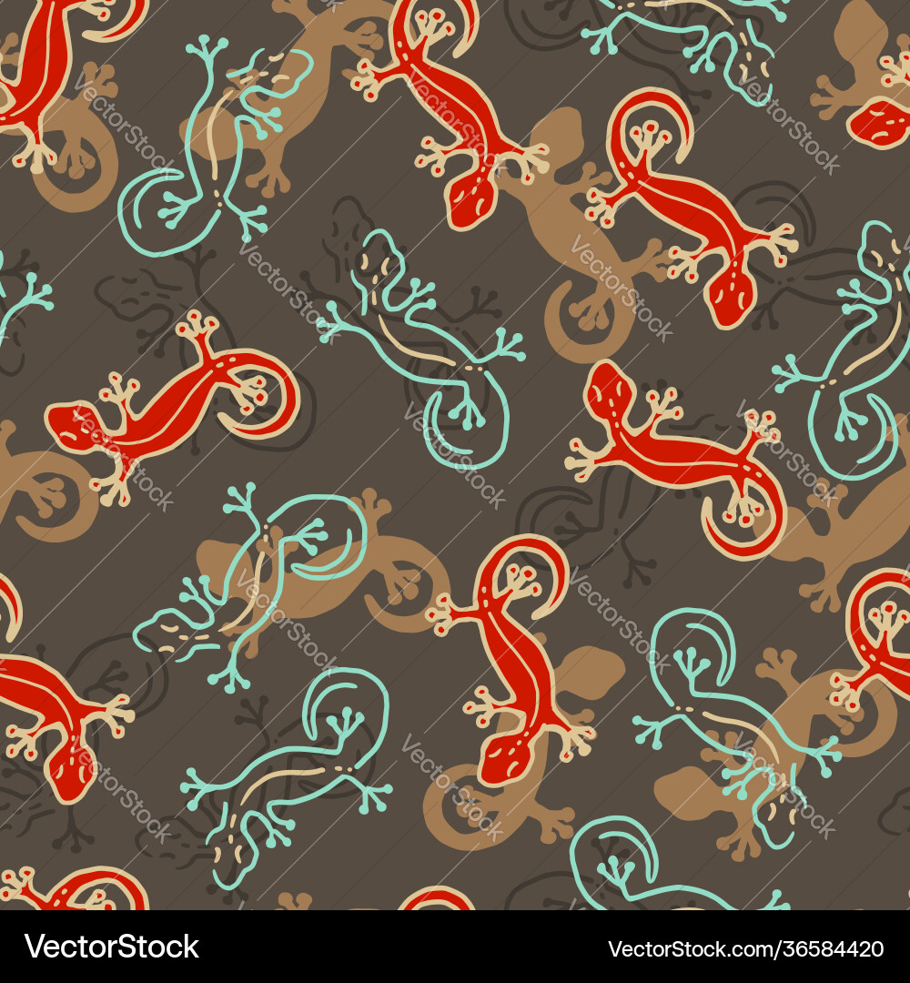 Abstract seamless pattern with lizard Abstract seamless pattern with lizard vector image