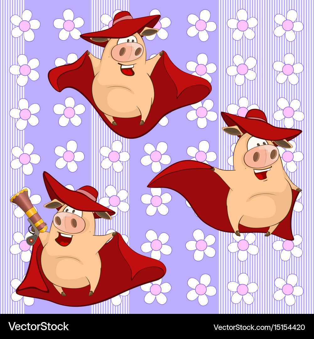 Background with pigs seamless pattern Vector Image