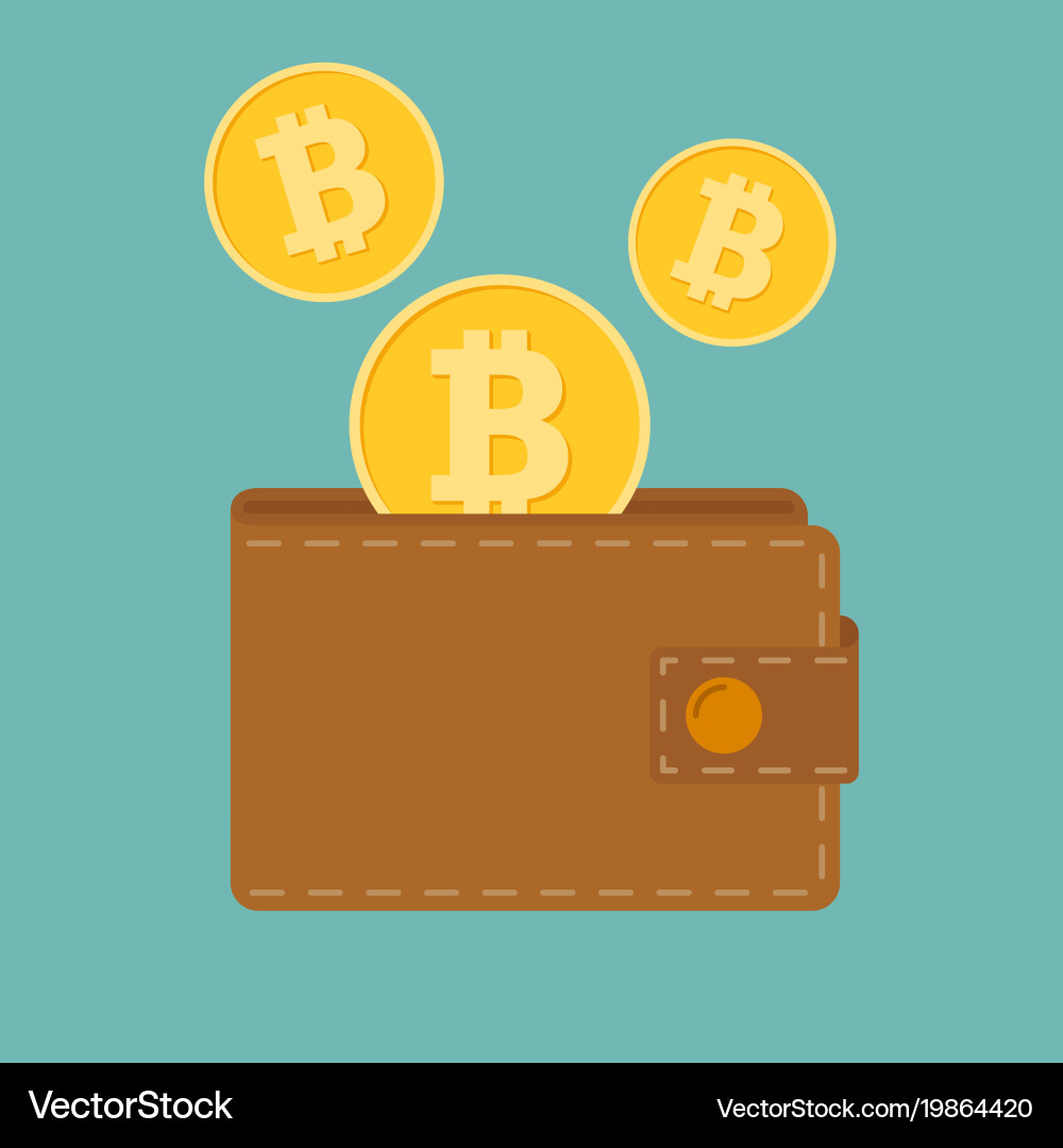 Bitcoin wallet (19864420) – Royalty-Free Vector | VectorStock