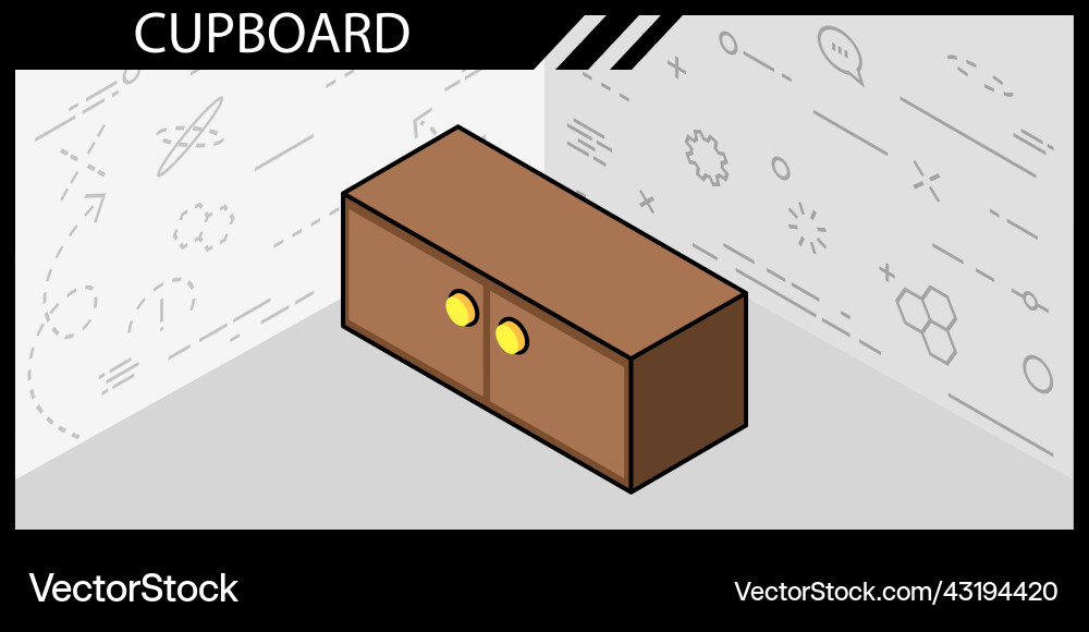 Cupboard isometric design icon web 3d colorful Cupboard isometric design icon web 3d colorful vector image