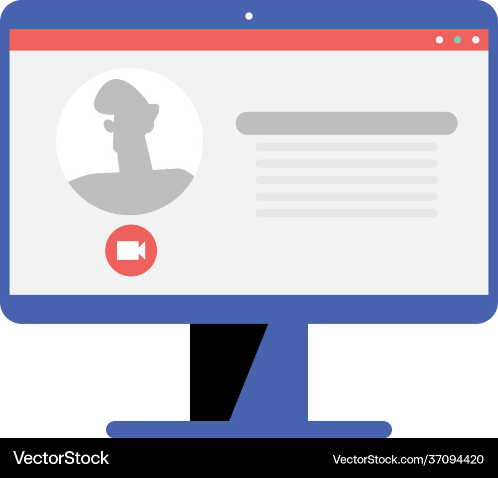 Desktop computer technology Vector Image