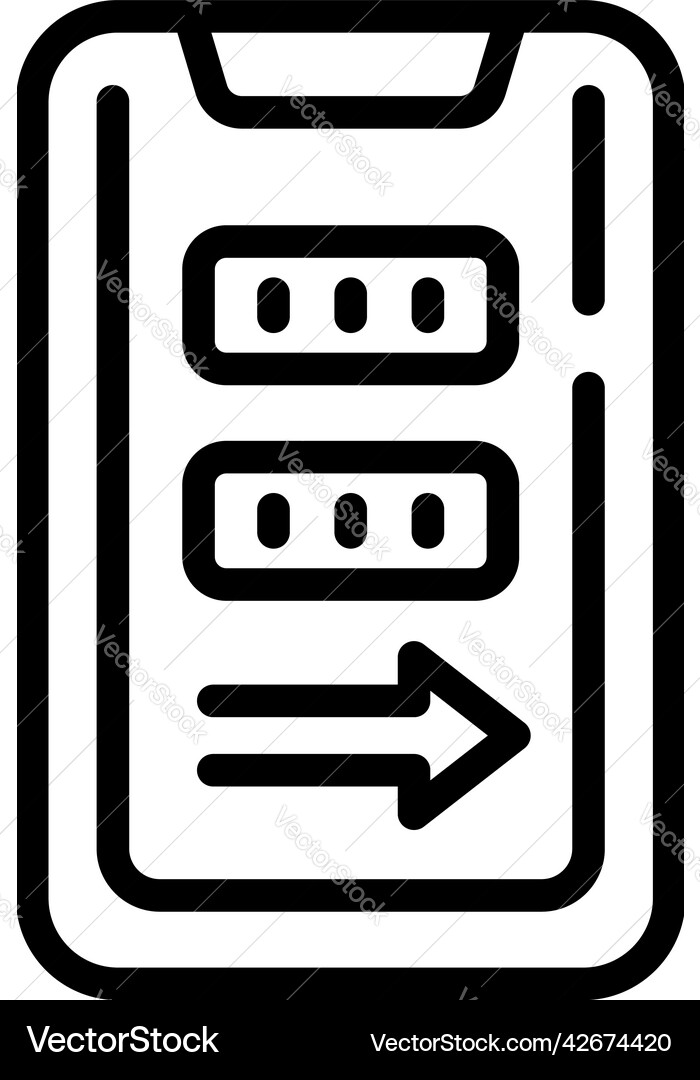 Digital user icon outline account form Digital user icon outline account form vector image