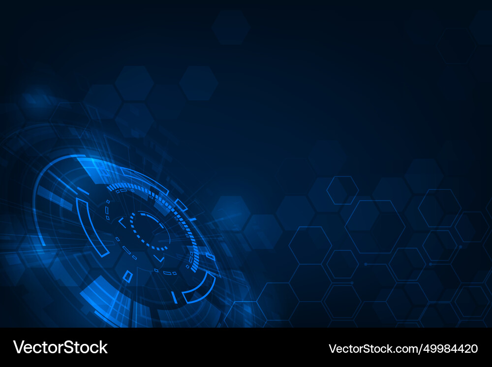 Futuristic hud interface element with glowing Futuristic hud interface element with glowing Vector Image