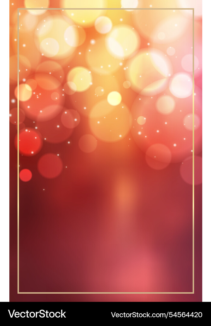 Glowing lights bokeh blur background in red Glowing lights bokeh blur background in red vector image