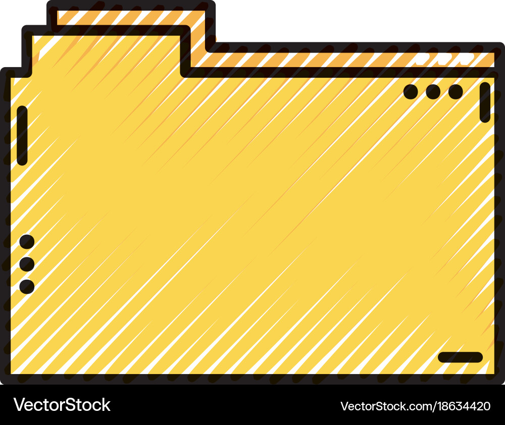 Grated file folder to save documents information vector image
