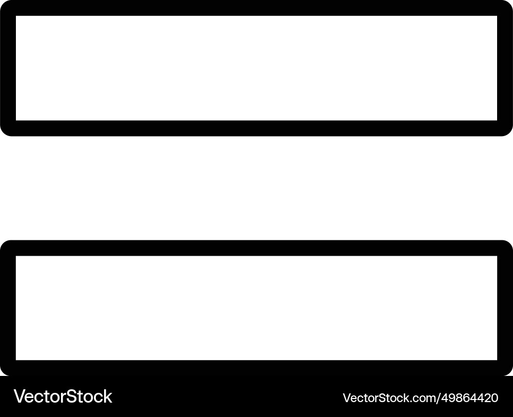 Math symbol icon mathematic equal sign Vector Image