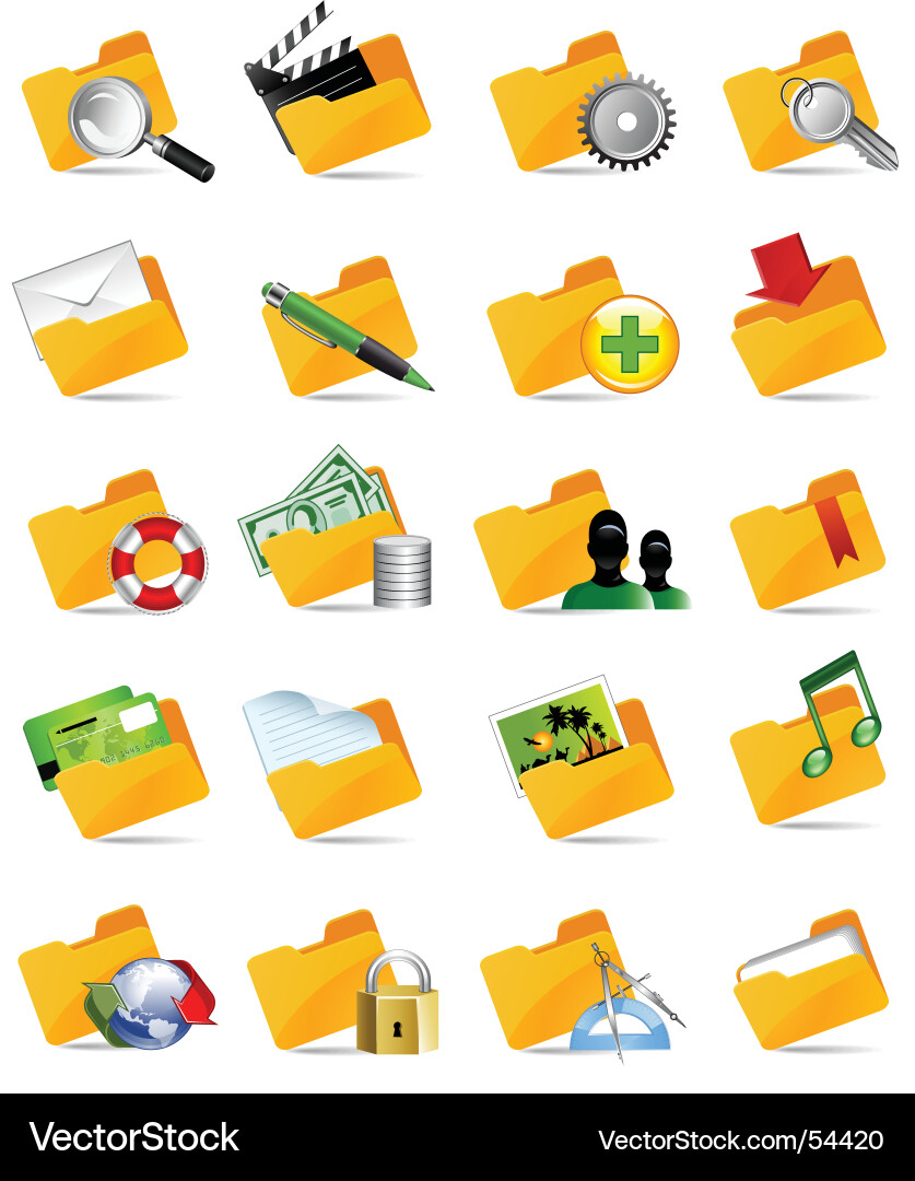 Modern Internet Icon Set Royalty Free Vector Image