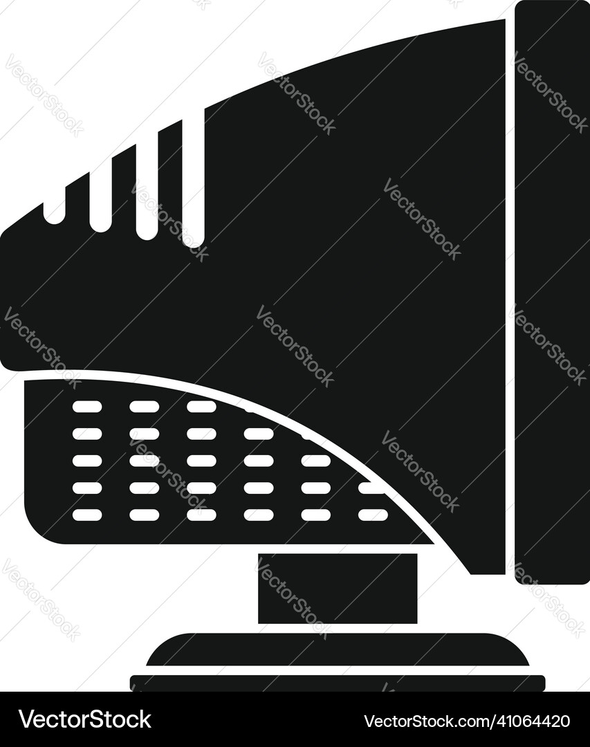 Monitor icon simple computer display Vector Image