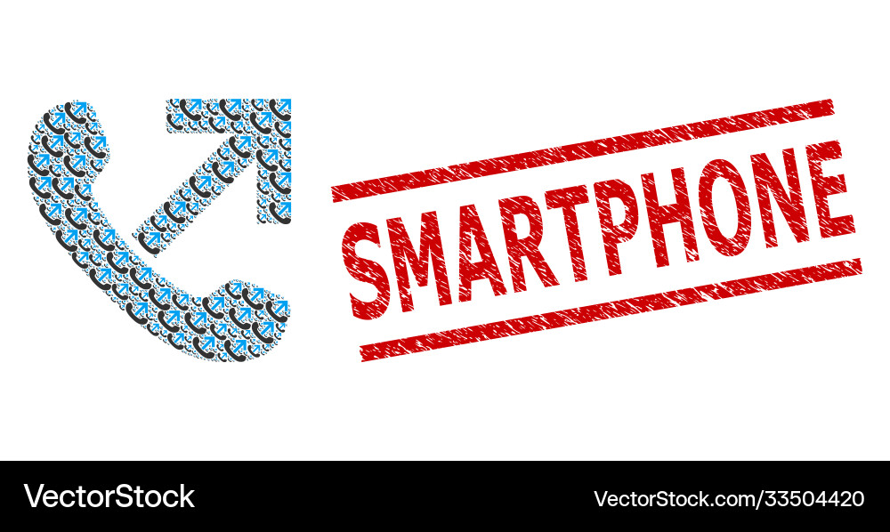 Outgoing call recursive collage Outgoing call recursive collage vector image