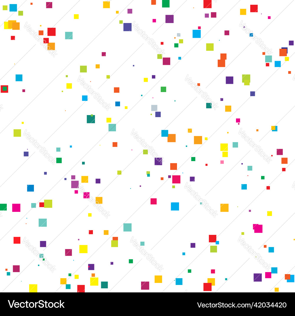 Random scattered squares pattern texture element vector image