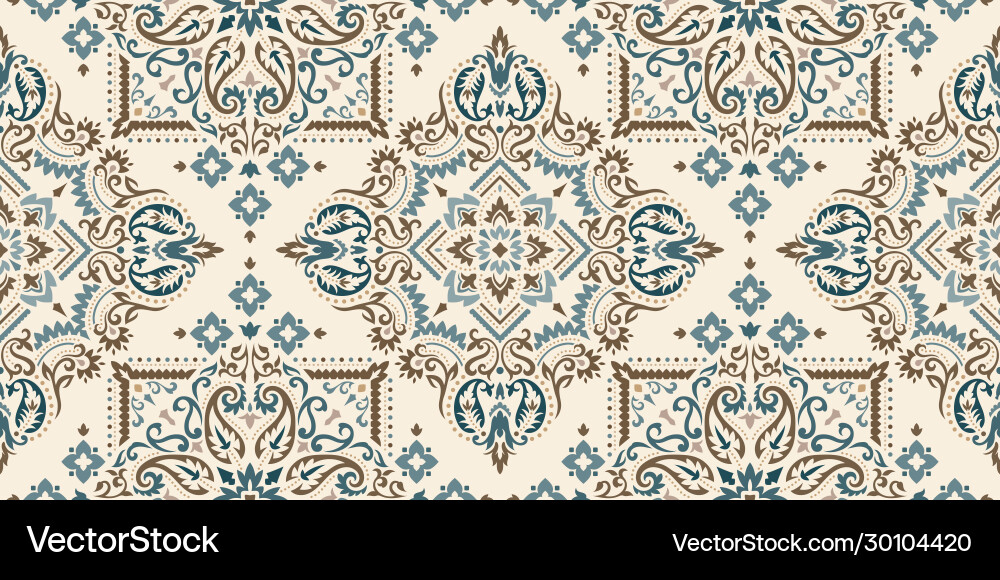 Rectangular seamless bandana print design Rectangular seamless bandana print design vector image
